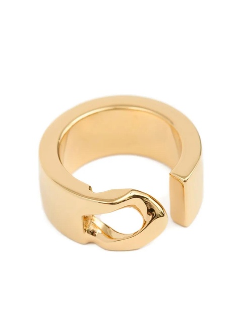 MM6 Maison Margiela Minimal logo 3mm ring - Gold - zdjęcie produktu nr 1