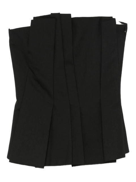 Róhe pleated bustier top - Black - zdjęcie produktu nr 2