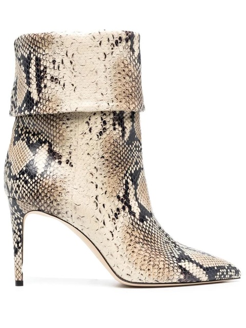 Paris Texas 85mm snakeskin-effect ankle boots - Neutrals - zdjęcie produktu nr 1