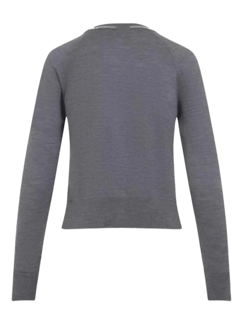 Simone Rocha pearl-chain cardigan - Grey - zdjęcie produktu nr 2