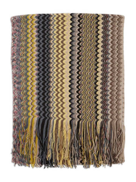 Missoni zigzag-pattern fringed scarf - Black - zdjęcie produktu nr 1
