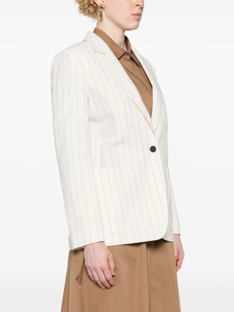 Max Mara single-breasted pinstriped blazer - Neutrals - zdjęcie produktu nr 2