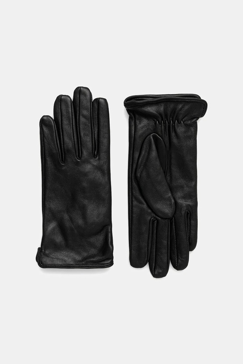 Medicine rękawiczki skórzane damskie kolor czarny - zdjęcie produktu nr 1