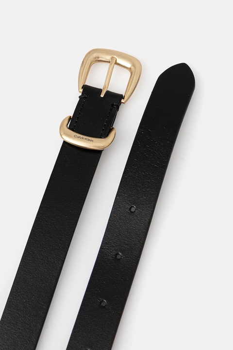 Calvin Klein pasek skórzany damski kolor czarny LV04K7012G - zdjęcie produktu nr 2