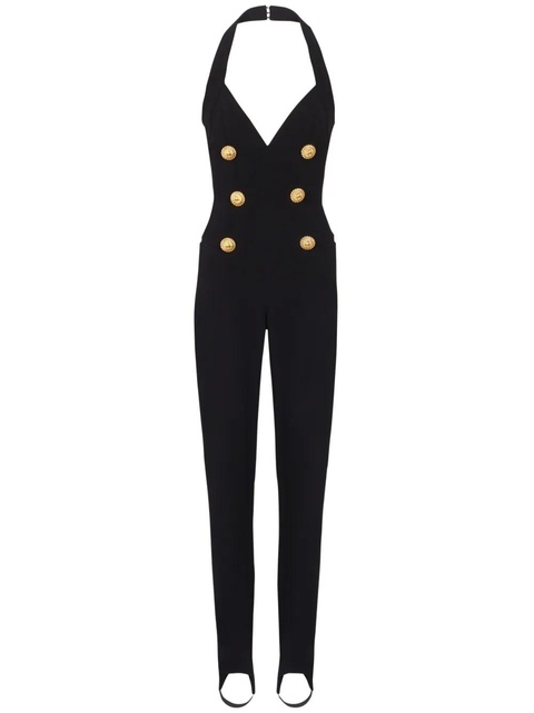 Balmain halterneck crepe jumpsuit - Black - zdjęcie produktu nr 1