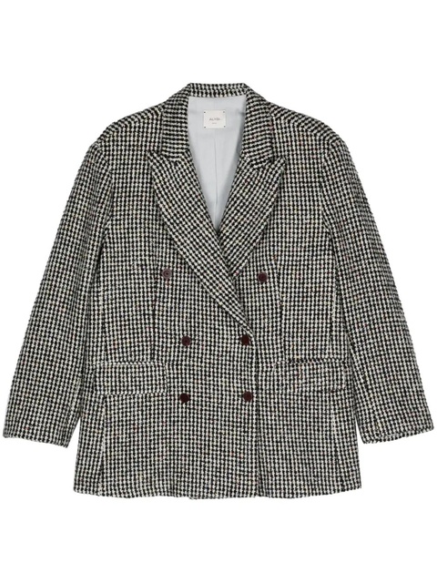 Alysi houndstooth-pattern coat - Black - zdjęcie produktu nr 1