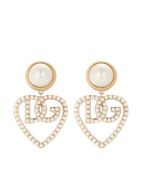Dolce & Gabbana heart-pendant earrings - Gold - zdjęcie produktu nr 1