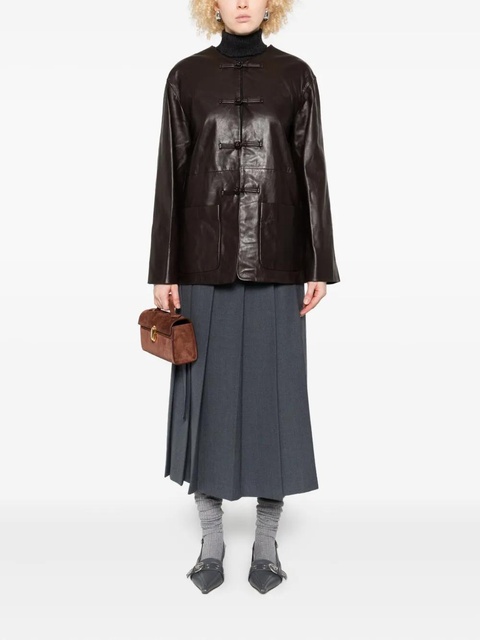 Róhe buttoned midi pleated skirt - Grey - zdjęcie produktu nr 1