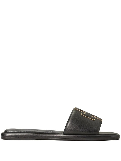 Tory Burch Double T Sport slides - Black - zdjęcie produktu nr 1