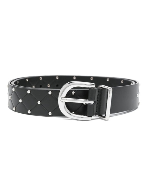 Maje quilted leather belt - Black - zdjęcie produktu nr 1