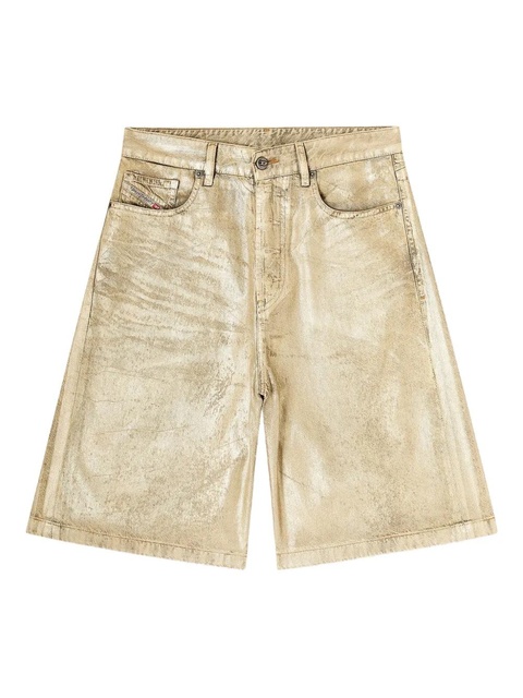 Diesel x Karol G De-Sire metallic-effect denim shorts - Gold - zdjęcie produktu nr 1