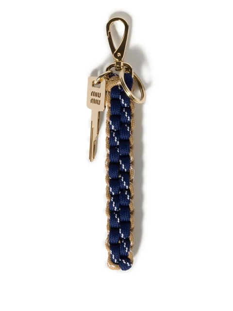 Miu Miu braided cord keychain - Blue - zdjęcie produktu nr 1