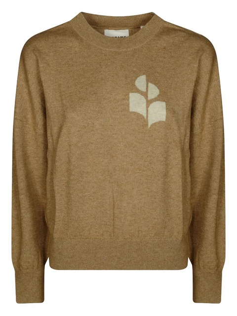MARANT ÉTOILE Marisans logo-jacquard jumper - Brown - zdjęcie produktu nr 1