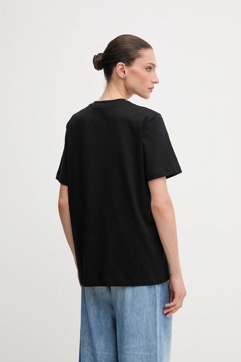 MSGM t-shirt bawełniany damski kolor czarny 2000MDM540.200002 - zdjęcie produktu nr 2