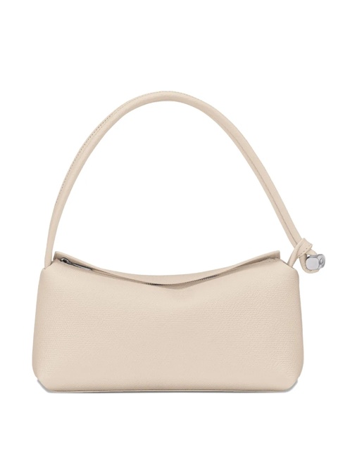 Longchamp Le Roseau double-handle textured shoulder bag - White - zdjęcie produktu nr 1