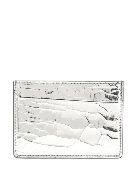 Maison Margiela textured card holder - Silver - zdjęcie produktu nr 1