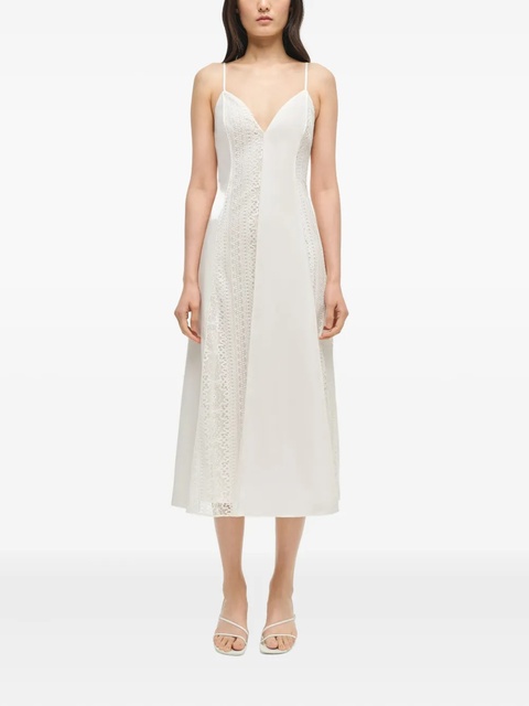 Simkhai Mina lace-insert midi dress - White - zdjęcie produktu nr 2