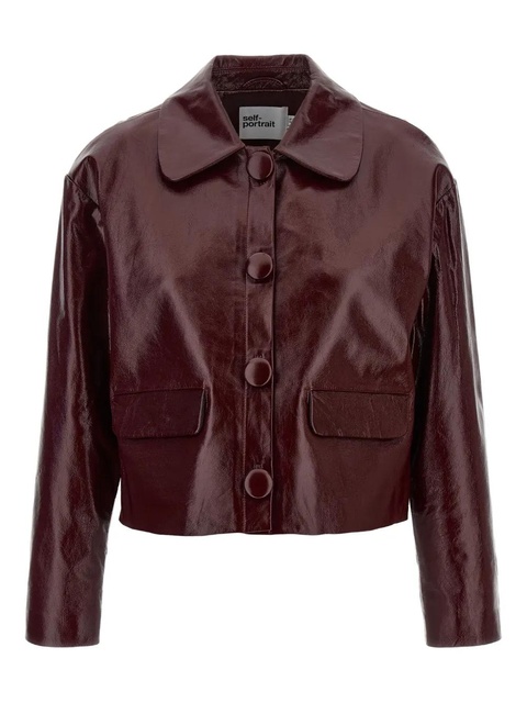 Self-Portrait cropped jacket - Red - zdjęcie produktu nr 1