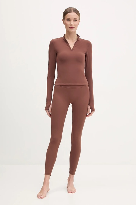 JOYINME longsleeve do jogi Motion kolor brązowy z półgolfem Motion - zdjęcie produktu nr 2