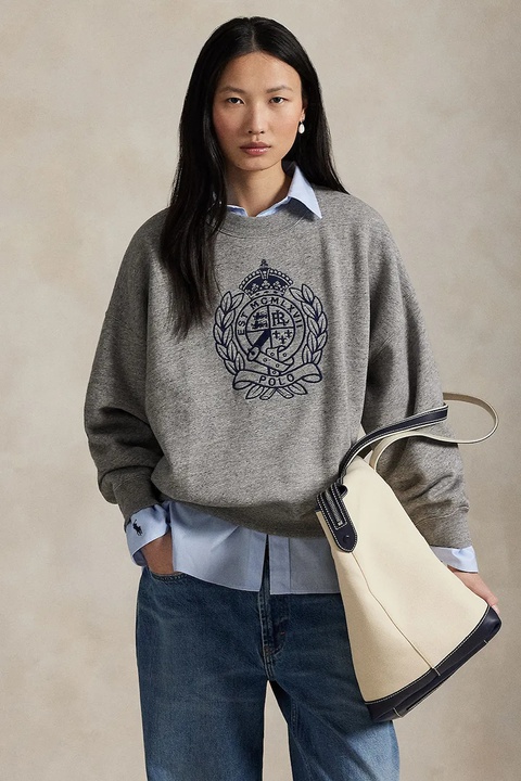 Polo Ralph Lauren bluza damska kolor szary melanżowa 211971754 - zdjęcie produktu nr 1