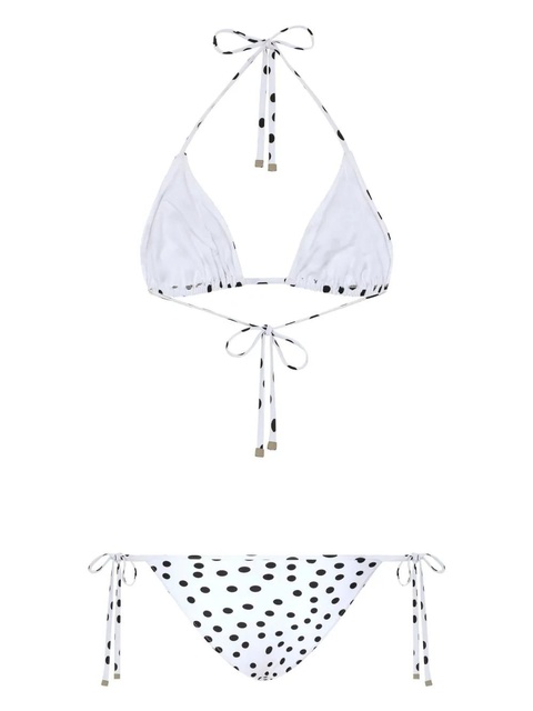 Dolce & Gabbana polka dot-print triangle-cup bikini set - White - zdjęcie produktu nr 2