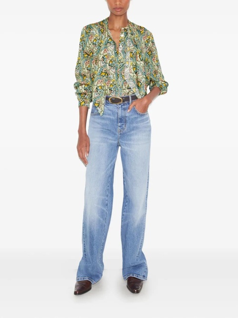 Tory Burch paisley-print bow blouse - Blue - zdjęcie produktu nr 1