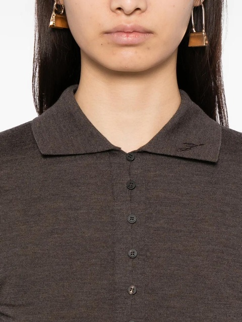 Jacquemus long-sleeve polo shirt - Brown - zdjęcie produktu nr 2