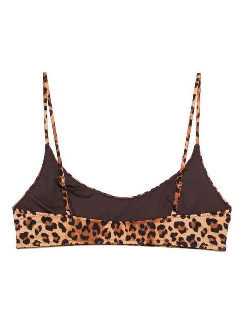 MC2 Saint Barth leopard-print bikini top - Brown - zdjęcie produktu nr 1