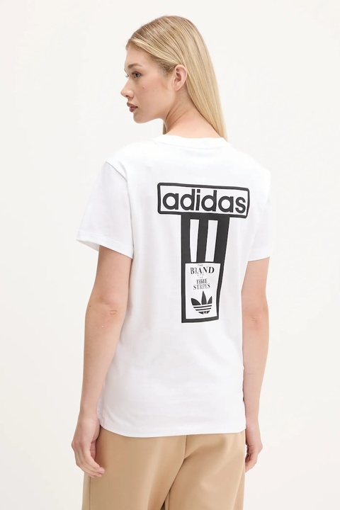 adidas Originals t-shirt bawełniany Adibreak damski kolor biały JV7207 - zdjęcie produktu nr 2