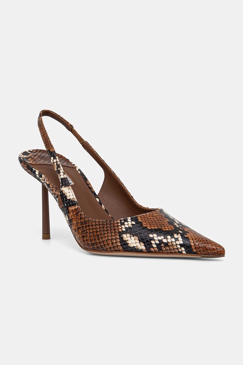 Le Silla szpilki skórzane Chanel Bella kolor brązowy 4233B080MBPPDUR723 - zdjęcie produktu nr 1