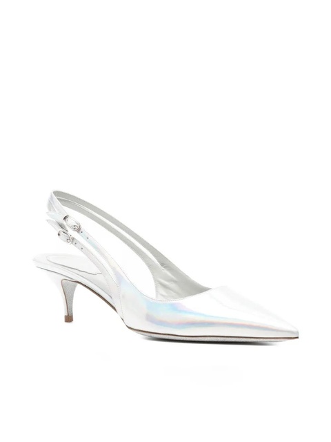 René Caovilla 55mm iridescent slingback pumps - Grey - zdjęcie produktu nr 2