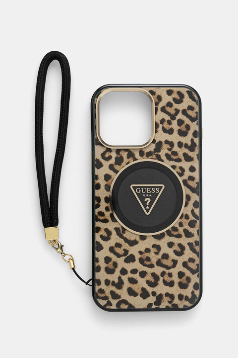 Guess etui na telefon iPhone 16 Pro Max kolor brązowy GUHMP16XHLORSSW - zdjęcie produktu nr 1