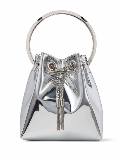 Jimmy Choo Bon Bon metallic-effect bucket bag - Silver - zdjęcie produktu nr 1