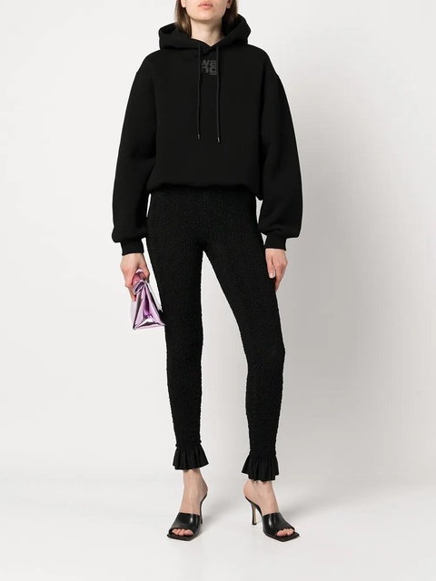 Alexander Wang rubberised logo cotton hoodie - Black - zdjęcie produktu nr 1