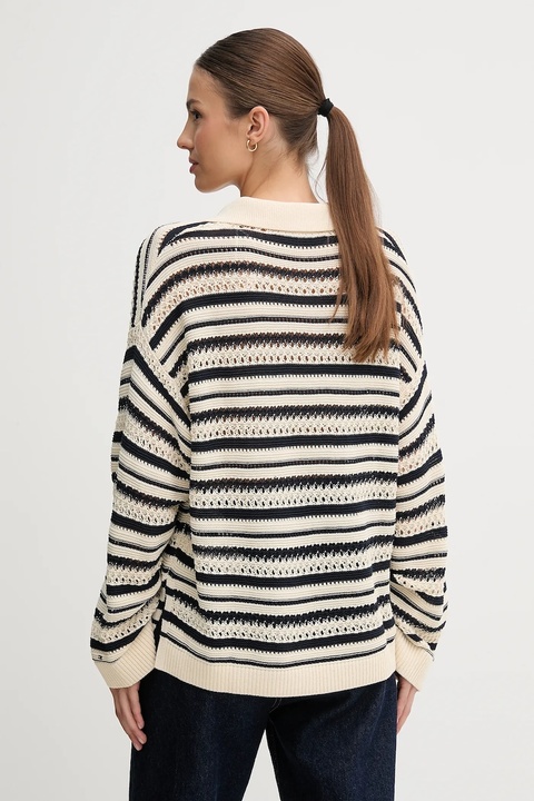 Tommy Hilfiger sweter damski kolor beżowy lekki WW0WW46524 - zdjęcie produktu nr 2