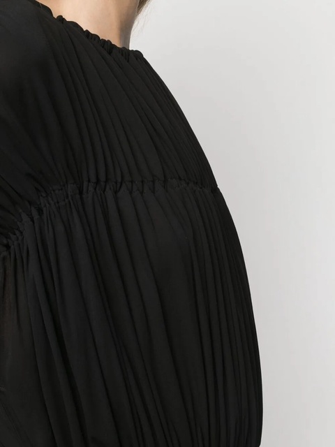 Jil Sander gathered tiered long dress - Black - zdjęcie produktu nr 2