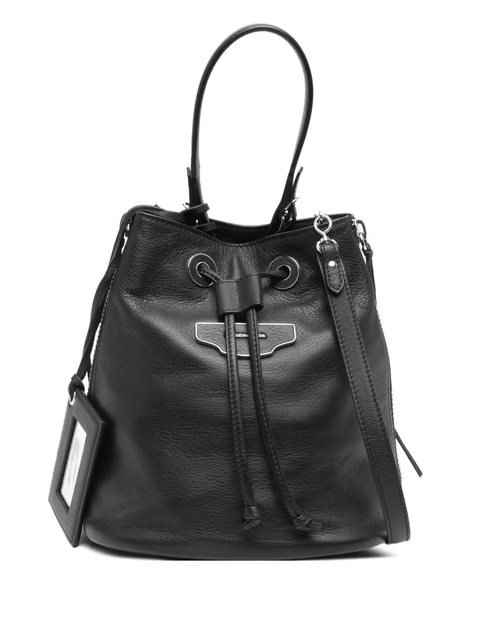 Balenciaga drawstring leather shoulder bag - Black - zdjęcie produktu nr 1