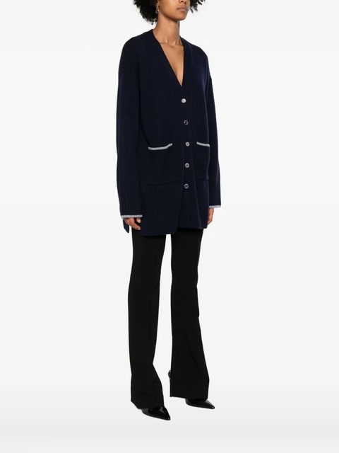 PINKO pocket-detail button-up cardigan - Blue - zdjęcie produktu nr 2