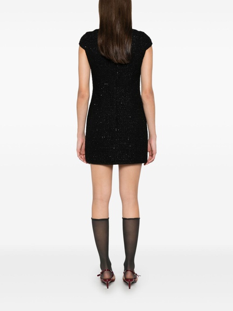 Miu Miu lamé bouclé mini dress - Black - zdjęcie produktu nr 2