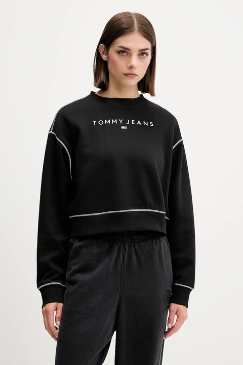 Tommy Jeans bluza damska kolor czarny z aplikacją DW0DW21587 - zdjęcie produktu nr 1