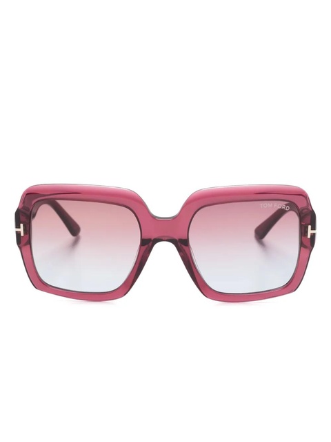 TOM FORD Eyewear Kaya oversize-frame sunglasses - Red - zdjęcie produktu nr 1