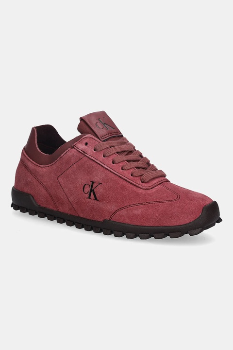 Calvin Klein sneakersy zamszowe LOW PROFILE RUNNER SUE MG damskie kolor bordowy YW0YW02050 - zdjęcie produktu nr 1