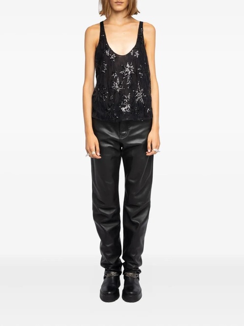 Zadig&Voltaire Tarysa lace sequin top - Black - zdjęcie produktu nr 2
