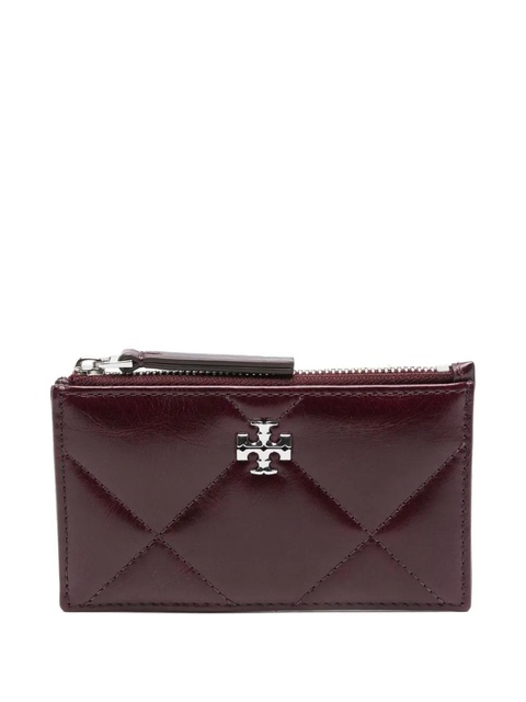 Tory Burch Kira quilted zip-top card holder - Purple - zdjęcie produktu nr 1