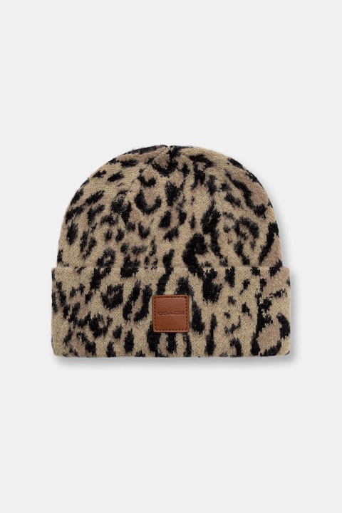 Coach czapka z dodatkiem wełny kolor czarny 29CCL50 - zdjęcie produktu nr 1