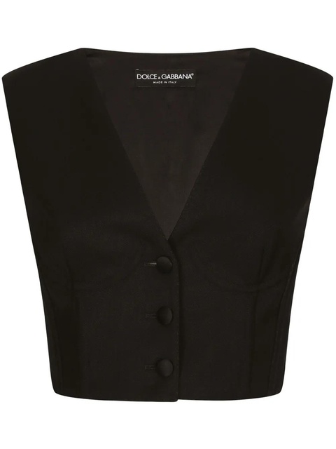 Dolce & Gabbana cropped bustier vest - Black - zdjęcie produktu nr 1