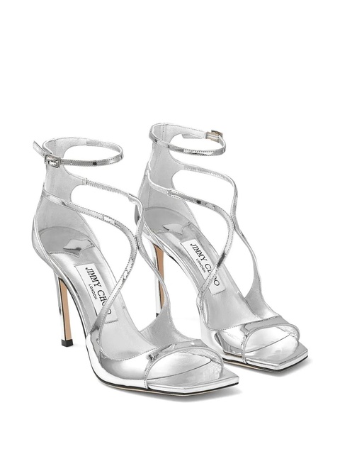 Jimmy Choo Azia 95mmm leather sandals - Silver - zdjęcie produktu nr 2