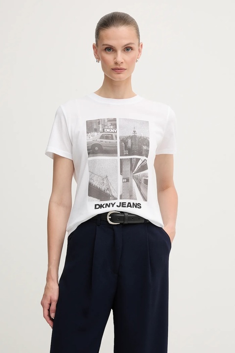 Dkny t-shirt damski kolor biały DJ5T1526 - zdjęcie produktu nr 1
