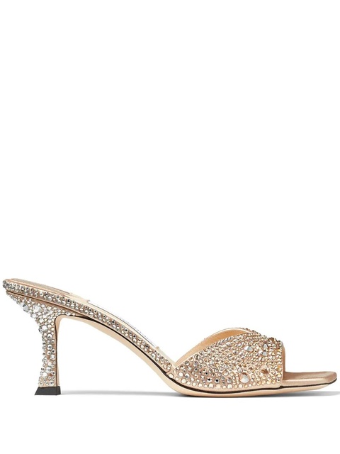 Jimmy Choo 70mm Skye satin sandals - Gold - zdjęcie produktu nr 1