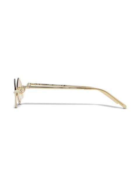 Gucci Eyewear geometric-frame sunglasses - Gold - zdjęcie produktu nr 2